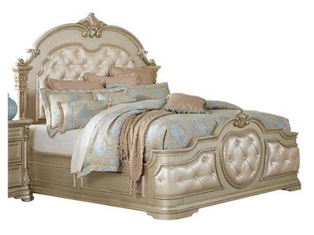 Antoinetta Queen Panel Bed in Champagne Wood 1919NC-1* Sale