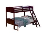 Arlo Twin Over Full Bunk Bed with Ladder Espresso Cheap