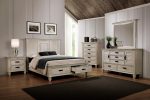 Franco 5-piece Eastern King Storage Bedroom Set Antique White Cheap