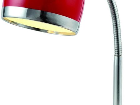 16 H Zachary 1-Light Fluorescent Desk Lamp Chrome on Sale