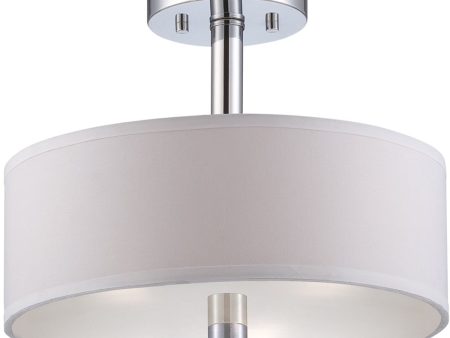 13 W Cordova 3-Light Semi-Flush Chrome Cheap