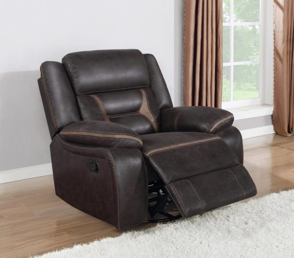 Greer Upholstered Tufted Back Glider Recliner For Sale