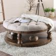 Mika Antique Oak Coffee Table w  Cushion Top on Sale