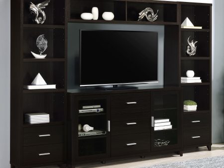 Lewes 4-piece Entertainment Center Cappuccino Online Sale