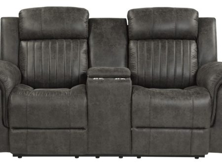 Centeroak Double Reclining Loveseat in Gray 9479BRG-2 For Cheap