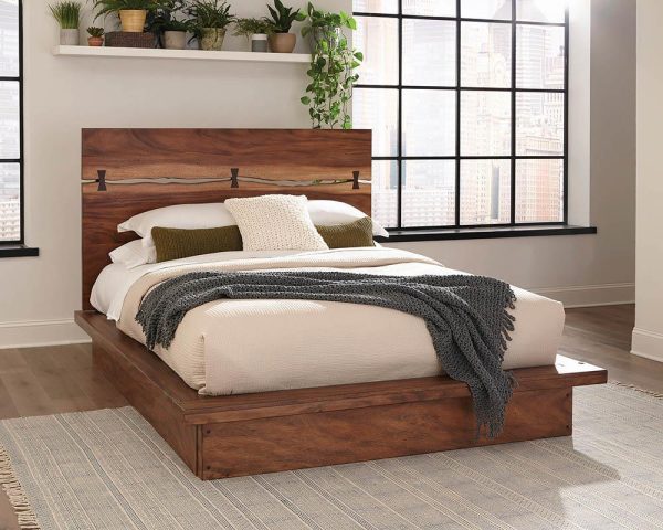 Winslow Eastern King Bed Smokey Walnut and Coffee Bean on Sale