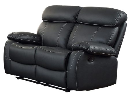 Pendu Double Reclining Loveseat in Black 8326BLK-2 Fashion