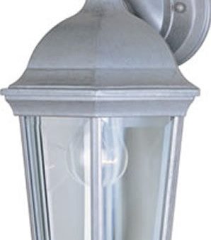 12 H Cast Aluminum 1-Light Outdoor Wall Lantern Pewter Supply