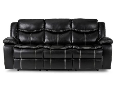 Bastrop Double Reclining Sofa in Black 8230BLK-3 Online Hot Sale