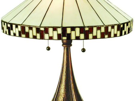 23 H Checkerboard  Tiffany Table Lamp Online Hot Sale