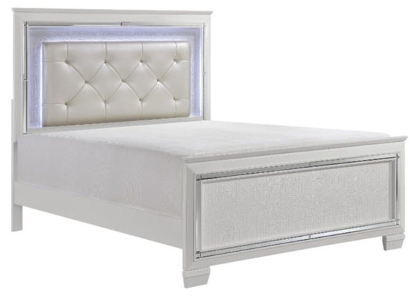 Allura Queen Panel Bed in White 1916W-1* Online