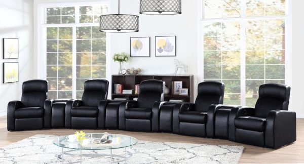 Cyrus Upholstered Recliner Home Theater Set Supply