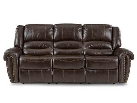 Center Hill Double Reclining Sofa in Dark Brown 9668BRW-3 Fashion