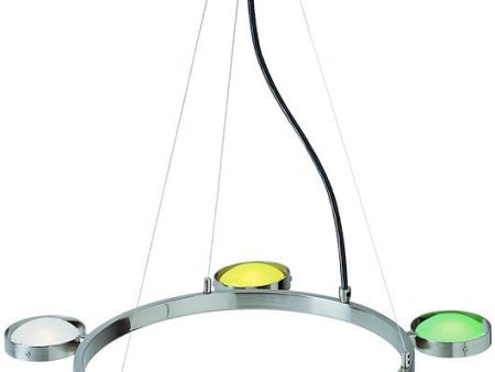 20 W Sherbet 5-Light Halogen Ceiling Fixture Polished Steel For Sale