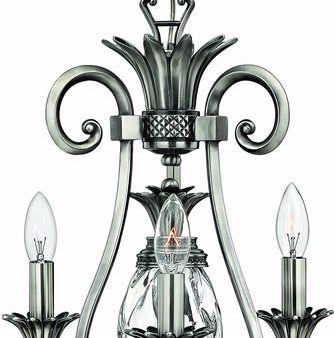 13 W Plantation 3-Light Chandelier Polished Antique Nickel Hot on Sale