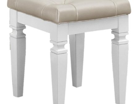 Allura Vanity Stool in White 1916W-14 Online