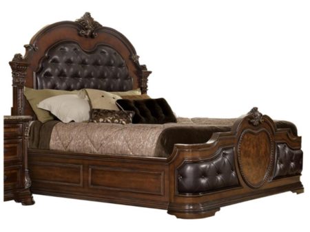 Antoinetta King Panel Bed in Warm Cherry 1919K-1EK* Cheap