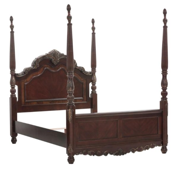 Deryn Park Queen Poster Bed in Cherry 2243-1* Hot on Sale