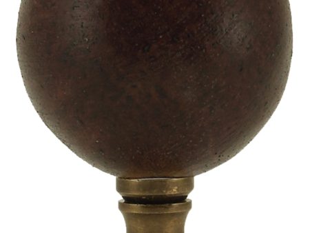 Mahogany Ceramic Ball Lamp Finial 2.25 h Supply