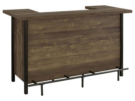 Bellemore Rectangular Storage Bar Unit Rustic Oak Online Hot Sale