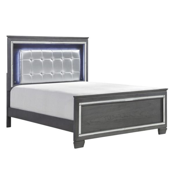 Allura Queen Panel Bed in Gray 1916GY-1* Online