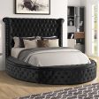 SANSOM E.King Bed, Black Fashion