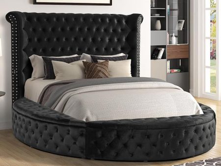 SANSOM E.King Bed, Black Fashion