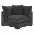 Worchester Corner Seat in Gray 9857DG-CR Online Hot Sale