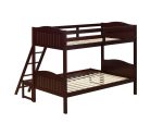 Arlo Twin Over Full Bunk Bed with Ladder Espresso Cheap