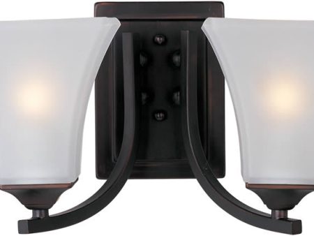 14 W Aurora 2-Light Bathroom Vanity Oil Rubbed Bronze Sale