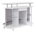 Gideon Crescent Shaped Glass Top Bar Unit with Drawer Discount