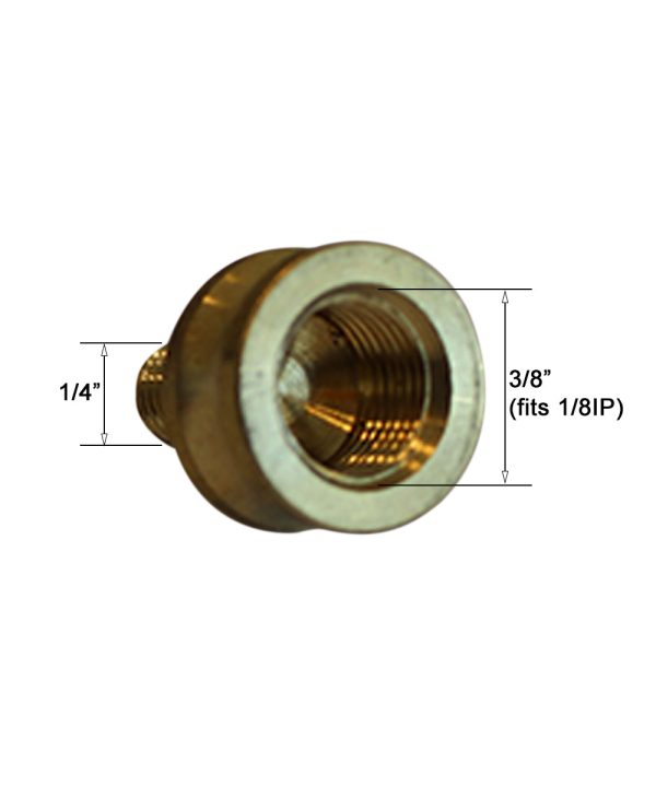 Lamp Harp Nozzle Reducer Solid Brass (1 8 IP to 1 4 -27) Online now