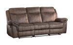 Aram Double Glider Reclining Sofa in Dark Brown 8206NF-3 Online Sale