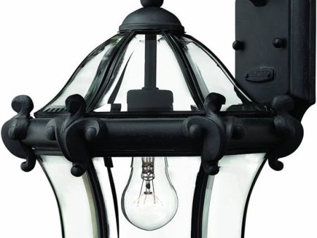 14 H San Clemente 1-Light Outdoor Wall Lantern Museum Black Online now