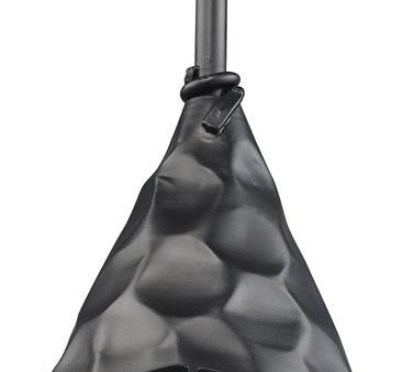 7 W Rustica 1-Light Outdoor Pendant Matte Black Cheap