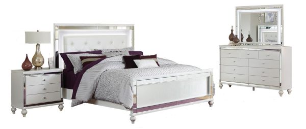 Alonza Queen LED Panel Bed 1845LED-1 Sale