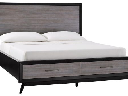 Raku Queen Storage Platform Bed in Gray 1711-1 Sale