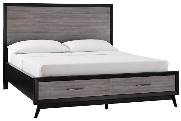 Raku Queen Storage Platform Bed in Gray 1711-1 Sale