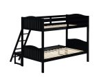 Arlo Twin Over Full Bunk Bed with Ladder Black Sale