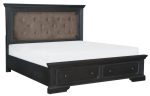 Bolingbrook King Upholstered Storage Platform Bed in Coffee 1647K-1EK* Supply