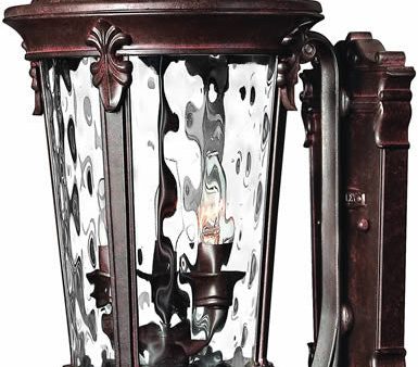 26 H Windsor 3-Light Outdoor Wall Lantern River Rock For Sale