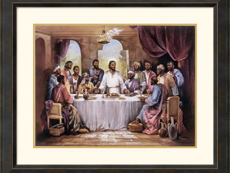 29 H x 35 W Quintana The Last Supper Framed Print Sale