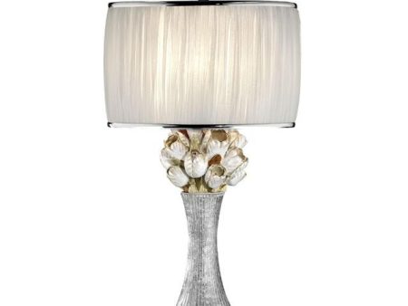 Simone White Silver Table Lamp on Sale