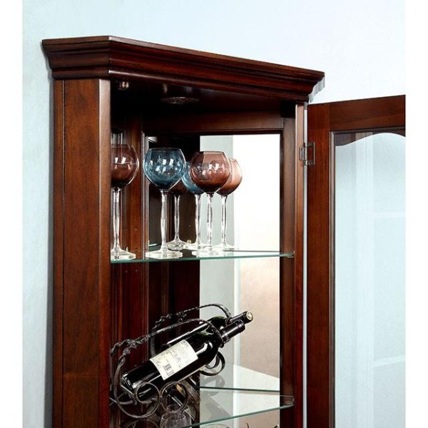 ORTLEY Walnut Curio Hot on Sale