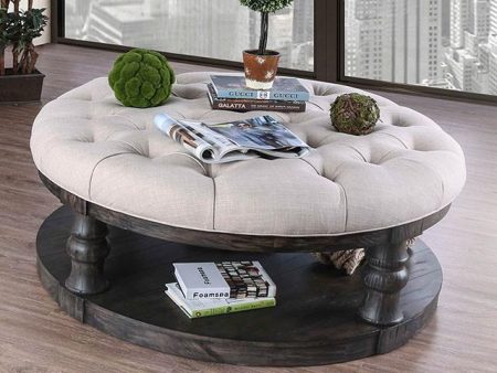 Mika Antique Gray Coffee Table w  Cushion Top Online Hot Sale