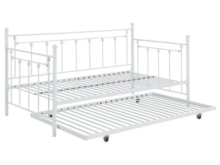 Nocus Spindle Metal Twin Daybed with Trundle Supply