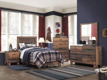 Sidney 4-piece Twin Panel Bedroom Set Rustic Pine Sale