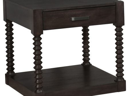 Meredith 1-drawer End Table Coffee Bean Online Hot Sale