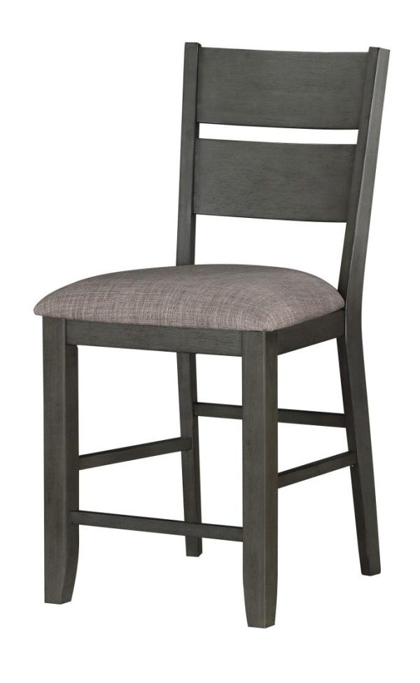 Baresford Counter Height Chair in Gray (Set of 2) For Sale