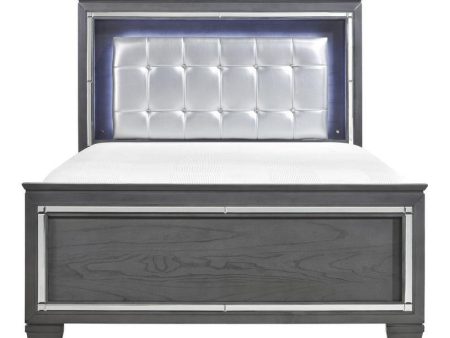 Allura Queen Panel Bed in Gray 1916GY-1* Online